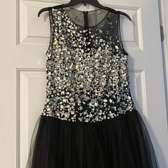 Night Moves Size 14 Prom Dress Drop Dead Gorgeous Bedazzled Black Dress | Color: Black | Size: 14 | Gypsy2014's Closet